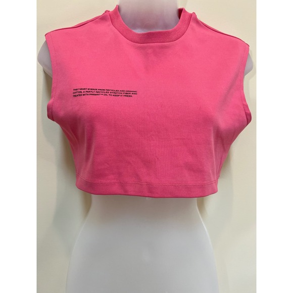 Pangaia Tops - Pangaia Cropped Sleveless Tee Womens Small Pink Organic Cotton